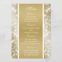 champagne gold Baroque Wedding Menu