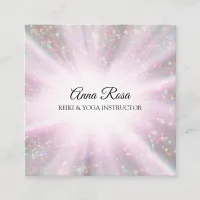 *~* Reiki Energy Healing Rays Light Worker Square Business Card