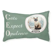 CEO Cats Expect Opulence Photo Name Pillow Pet Bed