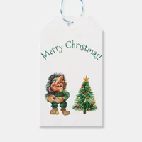 Cheeky Christmas Troll and Tree Delight  Gift Tags