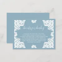 Cielito Lindo Blue Boy Baby Shower Book Request  Enclosure Card