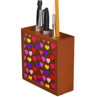 Colorful Fun Hearts for Valentines Desk Organizer