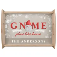 Gnome Place Like Home Holiday Christmas Family Serving Tray