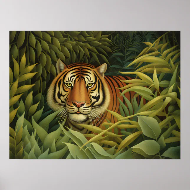Bengal Tiger Digital Art Poster