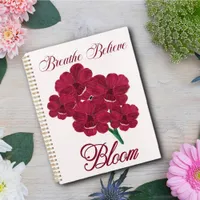 Vintage Burgundy Anemone Florals -Breathe, Believe Planner