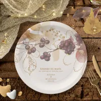 Golden Autumn Wedding Berries ID655 Paper Plates