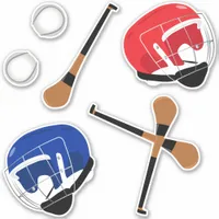 Hurling Gaelic Sports Sticks Balls and Helmets Sticker