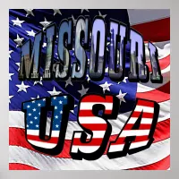 Missouri Picture and USA Text Poster