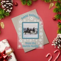 Southwest Winter Snowflakes Custom Greeting Card Acrylic Invitations