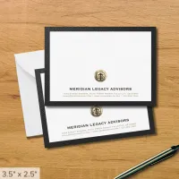 Professional Gold Logo Business Note Card