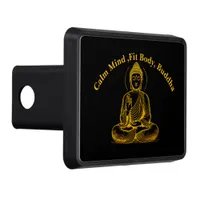 Gold Looking Buddha Statue Radiating Tranquility Hitch Cover