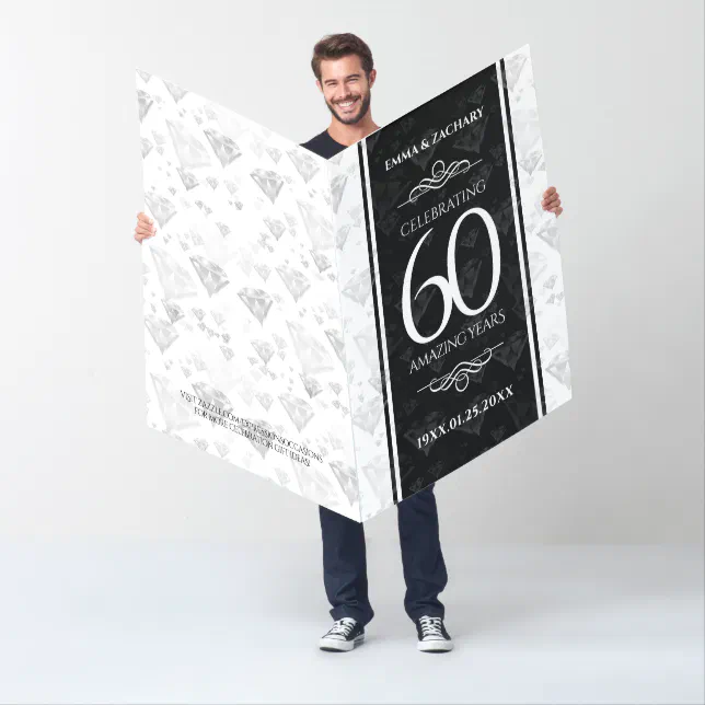 Giant 60th Diamond Wedding Anniversary Card