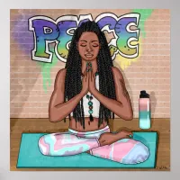 Peace and Meditation Urban Art Poster