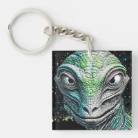 Reptilian Lizard Man Alien Extraterrestrial Being Keychain