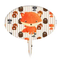 Woodland Creatures Baby Shower Cupcake Topper