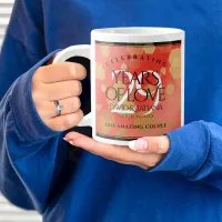 Elegant 29th Garnet Wedding Anniversary Giant Coffee Mug