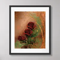 Beautiful Autumn Roses Framed Art