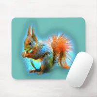 Squirrel in modern style mouse pad