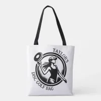 Just a Chick who Likes to Disc Golf Personalized Tote Bag