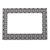 Geometric Pattern Black And White Magnetic Frame