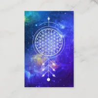 *~* Universe  Flower of Life  Yoga Massage Reiki Business Card