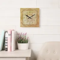 Delicate Fairy Tale Square Wall Clock