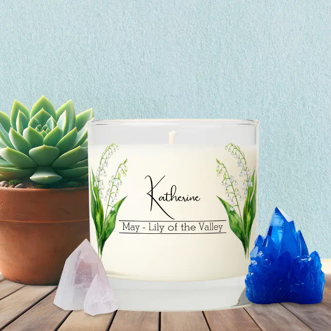 Birth Month Flower May Lily of the Valley Scented Candle