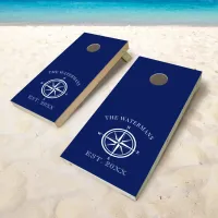 Nautical Compass Rose Family Personalized Cornhole Set