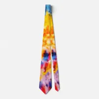 *~* Rainbow Psychodelic Retro Hipster Tie Dye Tie