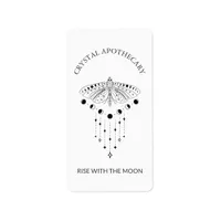 Cute Moon Moth Apothecary, Candle, Ritual Label