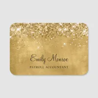 Glittery Gold Name Tag