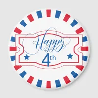 Happy 4th Stars and Stripes ID138 Magnet