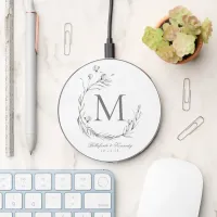 Script Wedding Heart Arrows Mr Mrs Wireless Charge