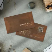  Rustic Iron Steel Bold Stencil Construction Business Card