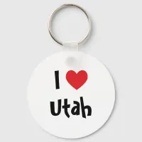 I Love Utah Keychain