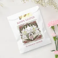 Happy Easter: Vintage Lily Design Church Favor Bag