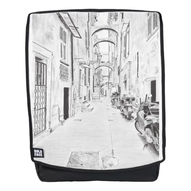 Narrow Italian streets Backpack
