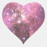 Detail of NGC 346 in Pink Heart Sticker