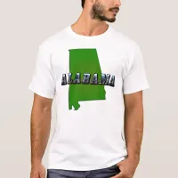 Map and Picture Text of Alabama T-Shirt