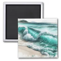 Turquoise Ocean Wave Magnet