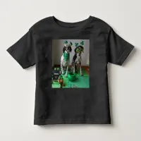 St. Patrick's Day Dogs Party Toddler Dark T-Shirt