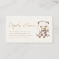 Teddy Bear Vintage Display Shower Card