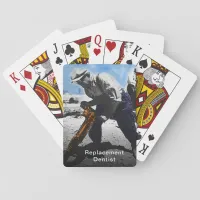 Funny Replacement Dentist Construction Worker Poker Cards