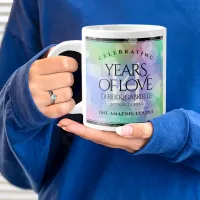Elegant 14th Opal Wedding Anniversary Celebration Giant Coffee Mug