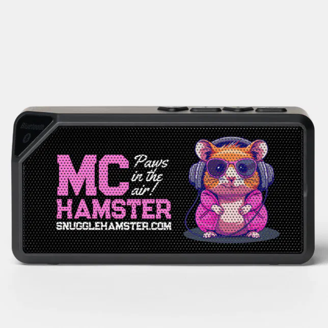 Cute MC Hamster | Snuggle Hamster Designs | Pink Bluetooth Speaker