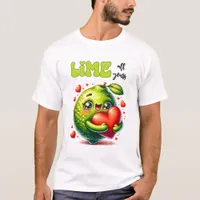 Funny Lime All Yours Punny Valentine T-Shirt