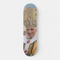 Pope Benedict XVI with the Vatican City Skateboard Deck