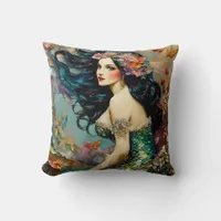 Beautiful Mermaid Throw Pillow