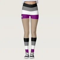 Asexual Pride Faux Shorts & Legs  Leggings