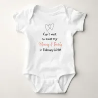 Pregnancy Announcement New Baby Baby Bodysuit